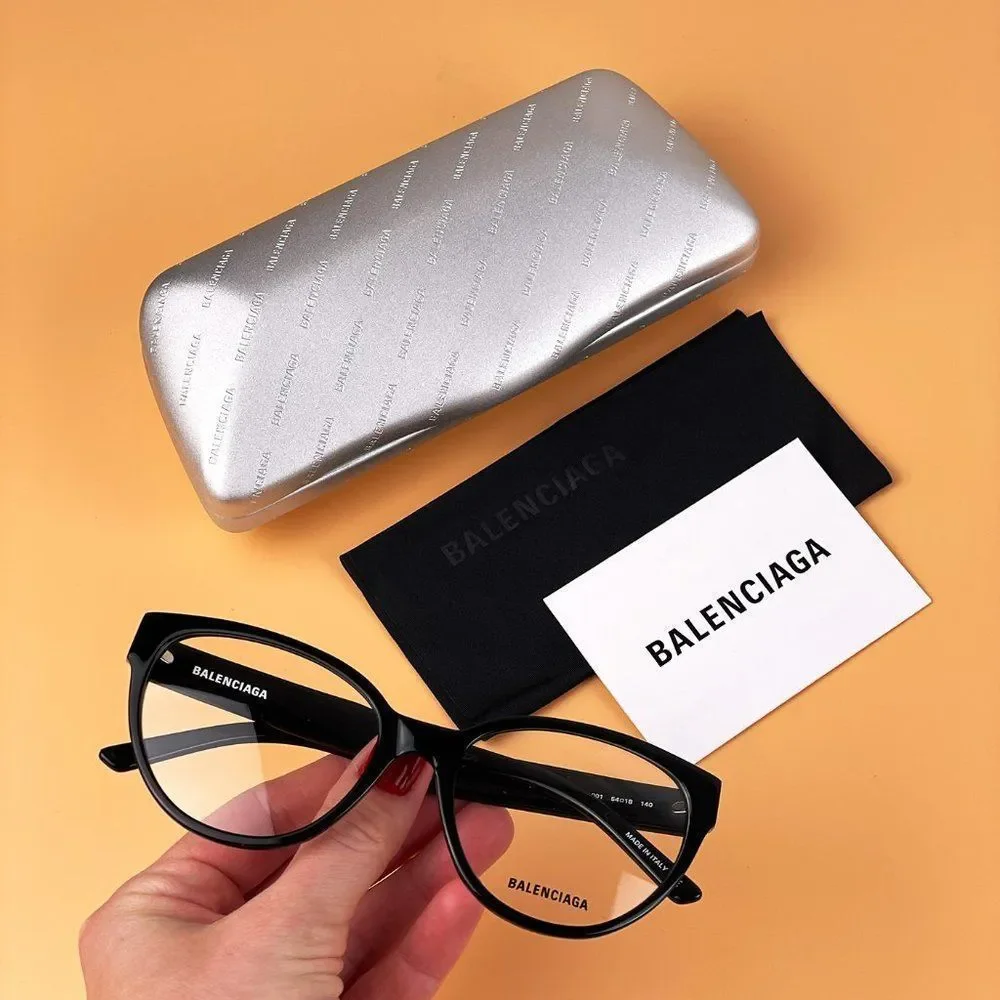 Balenciaga Everyday BB0064O 001 Eyeglasses Black Cat Eye Women
